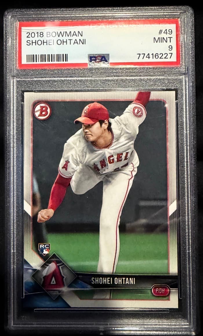 2018 Bowman Shohei Ohtani Rookie Card PSA 9